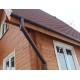 Колено трубы 67 град. ПВХ коричневое RR 32