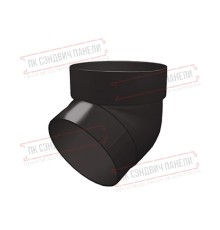 Колено трубы 67 град. ПВХ коричневое RR 32