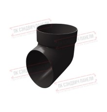 Колено сливное ПВХ коричневое RR 32