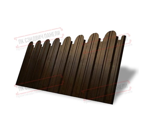 Профнастил фигурный С10 - 0,45 Окрас - А, Print Premium с пленкой Antique Wood.