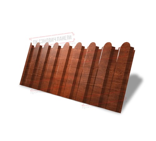 Профнастил фигурный С20 - 0,45 Окрас - Б, Print Elite с пленкой Cherry Wood.
