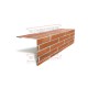 Планка угла наружного 115х115х2000 ECOSTEEL-Кирпич-0.5