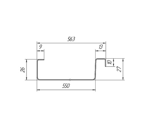 Продольно гнутый фальц гладкий 0,5 RR 32 GreenCoat Pural Matt