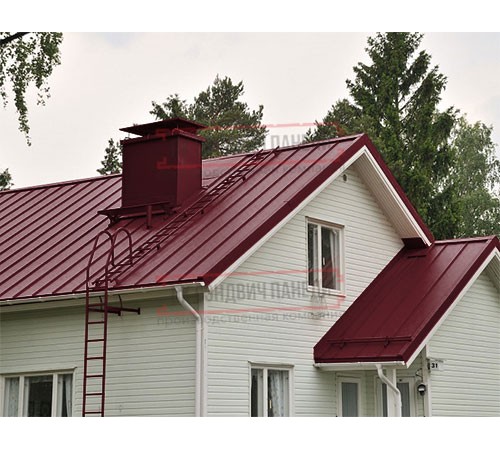 Кликфальц 0,5 Satin RAL3005 красное вино с пленкой на замках