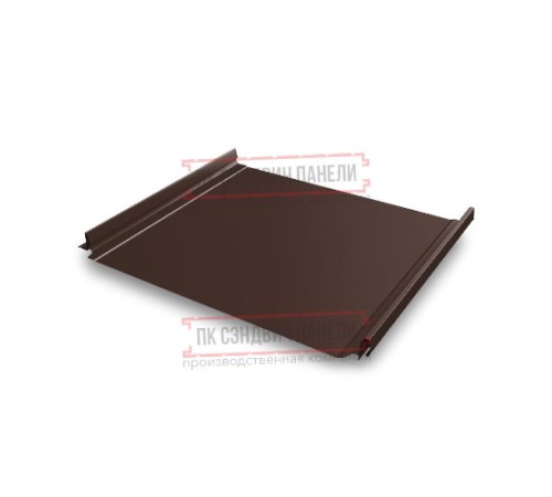 Кликфальц Pro 0,45 Drap RAL8017 шоколад с пленкой на замках