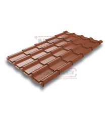 Металлочерепица Камея RAL8004 Velur-0.5
