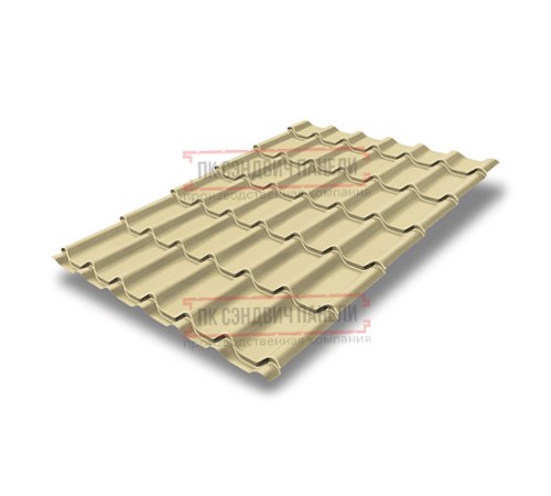 Металлочерепица классик плюс RAL1014 Satin-0.5
