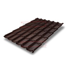 Металлочерепица классик плюс Cherry Wood Print Twincolor-0.45