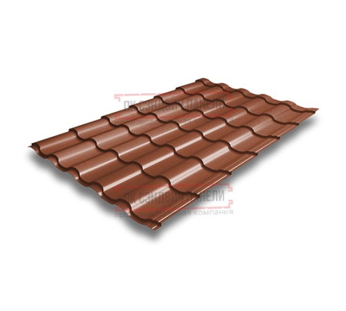 Металлочерепица Кредо RAL8004 Drap-0,45