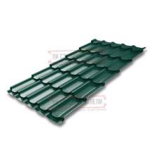 Металлочерепица Квинта плюс RAL6005 Quarzit-0.5