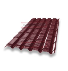 Металлочерепица Квадро профи RAL3005 Полиэстер-0,4