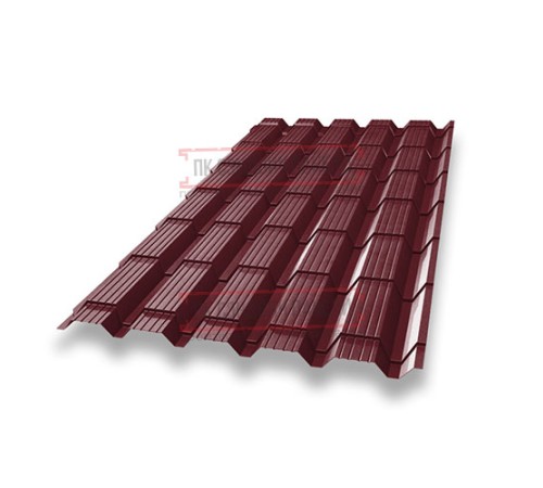 Металлочерепица Монкатта RAL3005 Drap-0,45