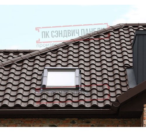 Металлочерепица Монтерроса-X RAL8017 Призма-0.5