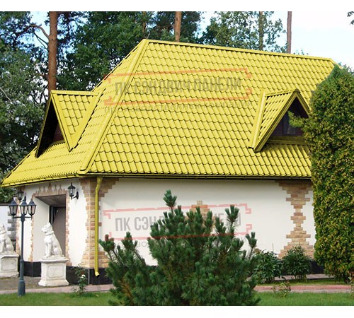 Металлочерепица Ламонтерра X RAL1018 Полиэстер-0.5