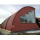 Сэндвич-панели арочные с пенополиуретаном, ширина 1200 мм, толщина 100 мм, 0.5/0.5, RAL3009