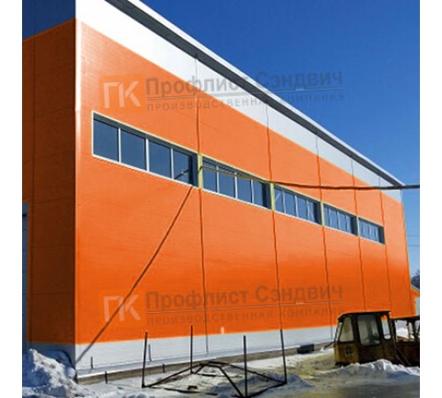 Сэндвич панели гладкие с пенополиизоциануратом, ширина 1000 мм, толщина 80 мм, 0.5/0.5, RAL2004