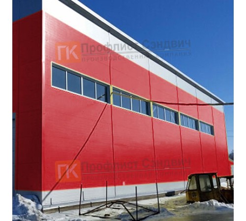 Сэндвич панели гладкие с пенополиизоциануратом, ширина 1200 мм, толщина 30 мм, 0.5/0.5, RAL3020