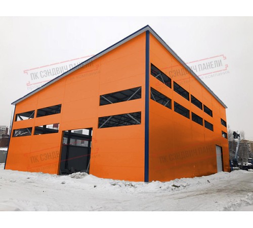 Сэндвич панели стеновые с пенополиуретаном, ширина 1200 мм, толщина 40 мм, 0.5/0.5, RAL2004