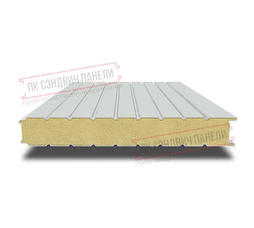 Сэндвич панели стеновые с пенополиуретаном, ширина 1200 мм, толщина 100 мм, 0.5/0.5, RAL7035
