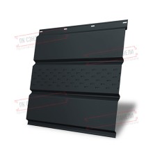 Софит металлический центральная перфорация 0,5 Quarzit Pro Matt с пленкой RAL 7016 антрацитово-серый