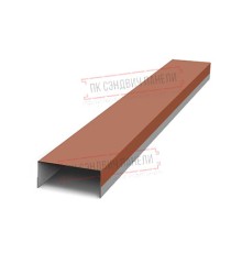 Крепежная планка верхняя Texas 0,45 PE с пленкой RAL 8004 терракота