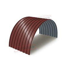 Профнастил МП20ПГ-0.5, Ширина-1100, Полиэстер RAL3009