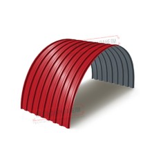 Профнастил МП20ПГ-0.45, Ширина-1100, Полиэстер RAL3020