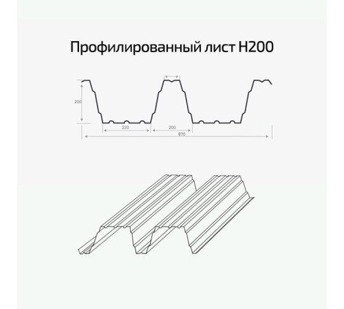 Профлист Н200-840 Полиэстер RAL-9003-0.9
